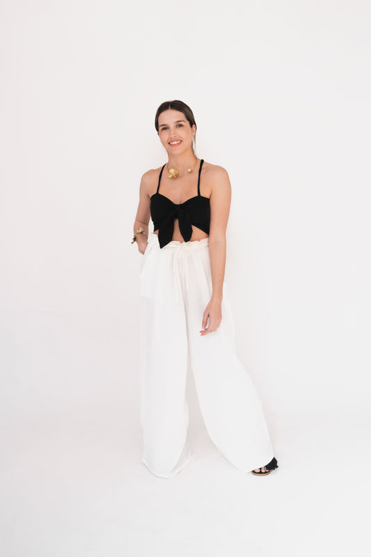 LOOK TOP BATUR NEGRO + PANTS WADI CRUDO