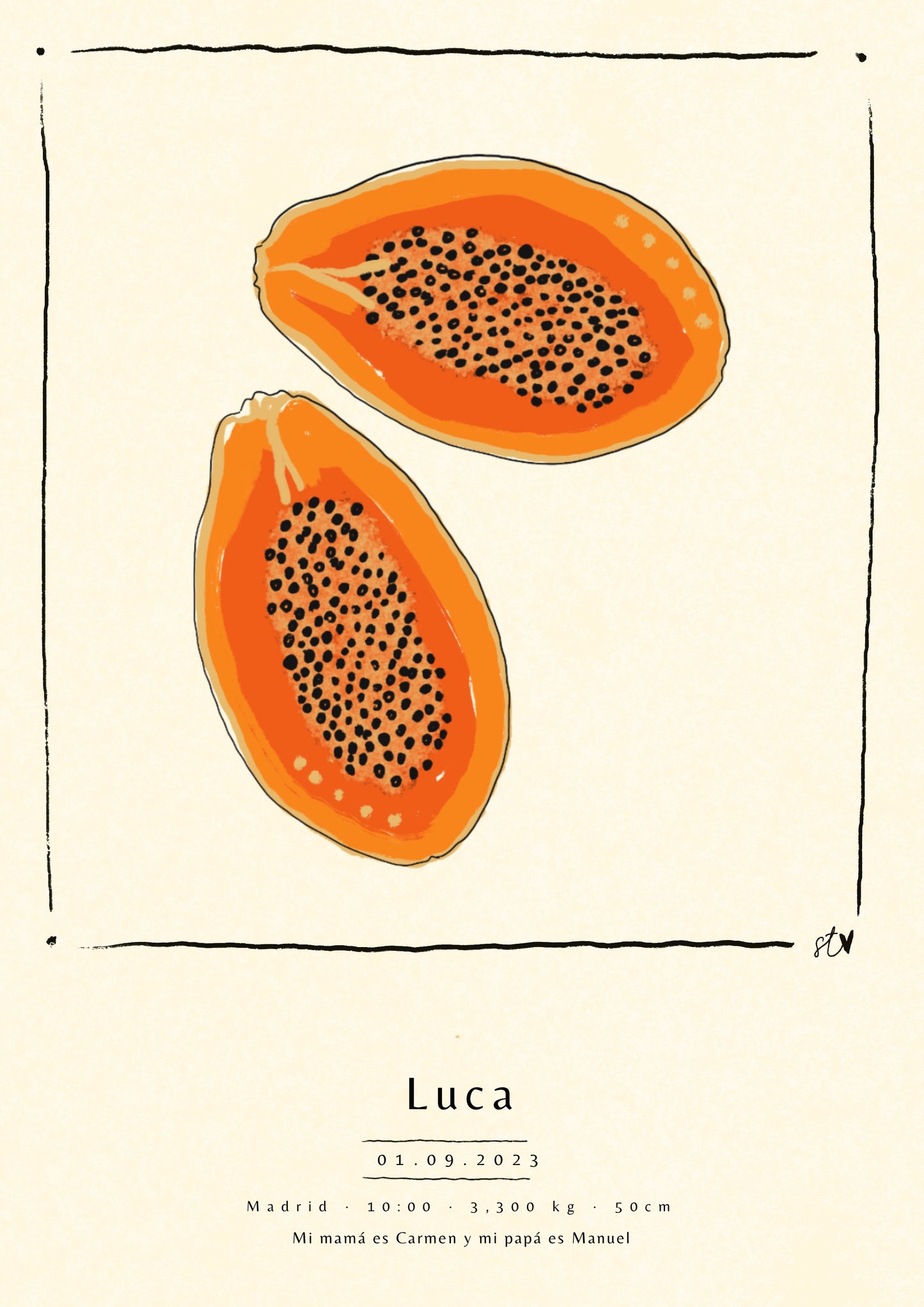 Ilustración Nacimiento - FRUTA