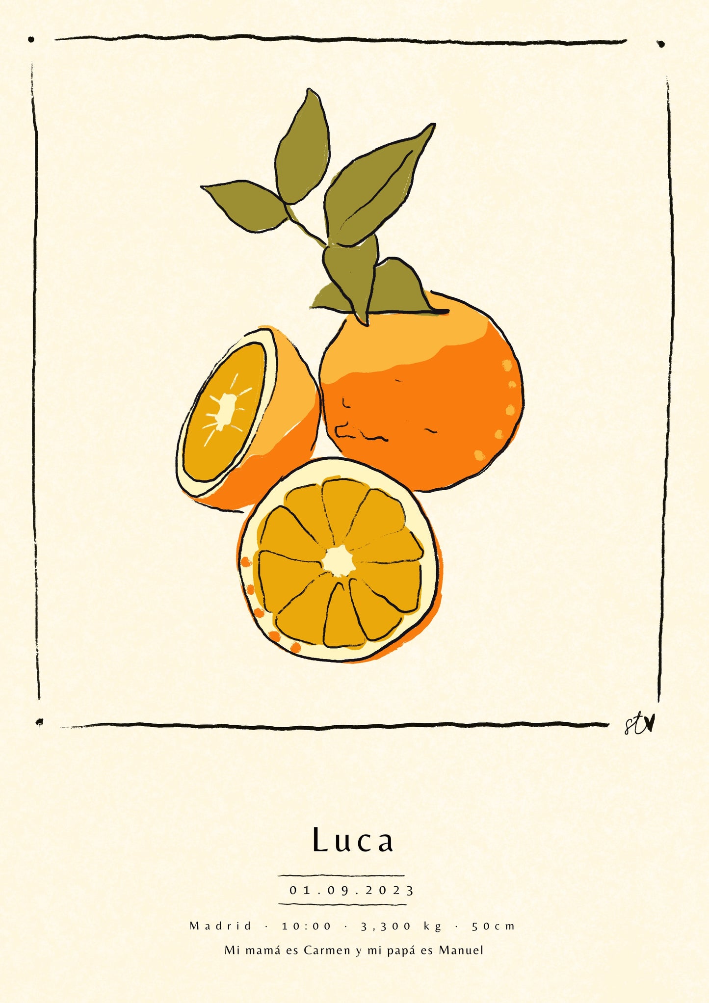 Ilustración Nacimiento - FRUTA