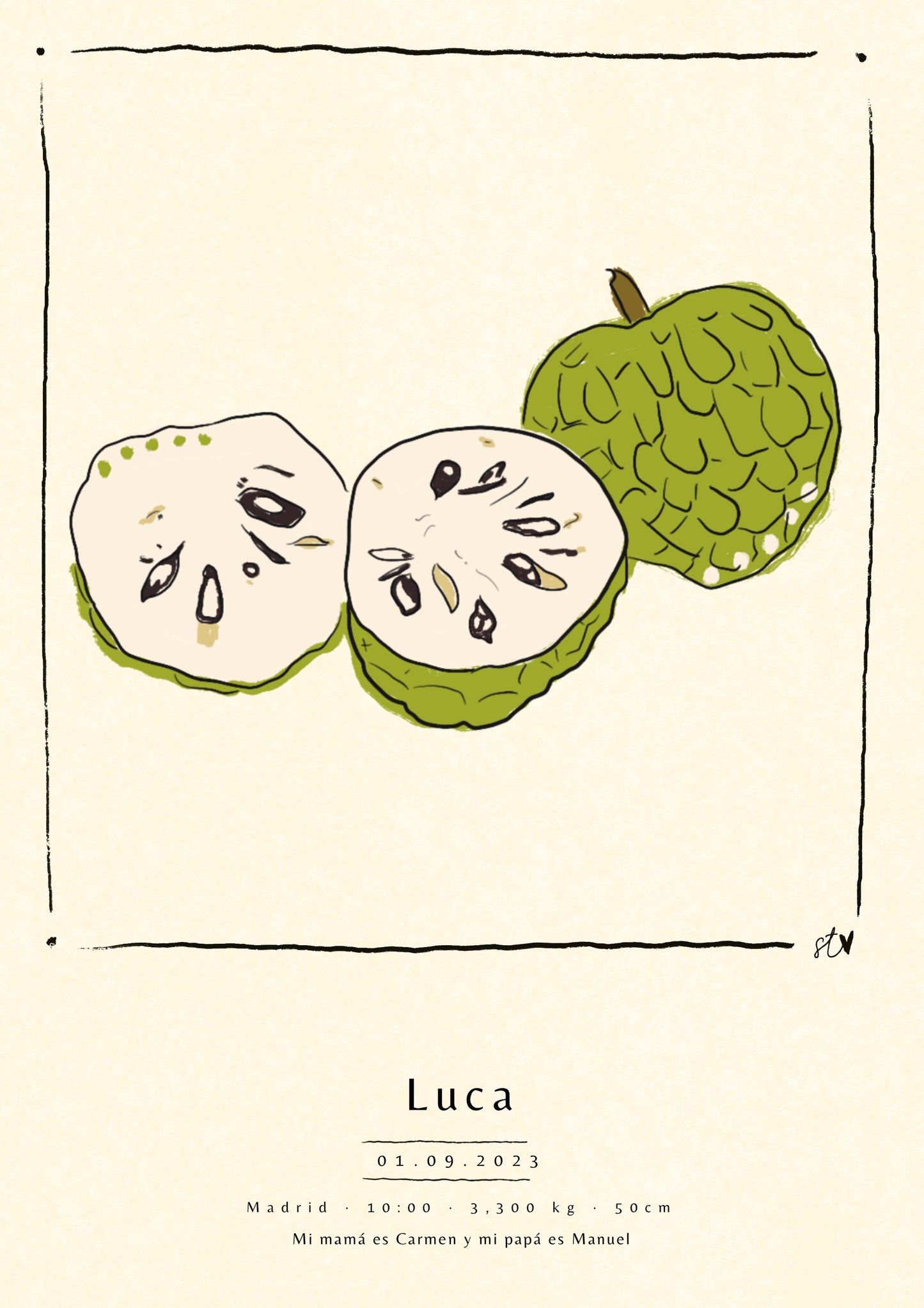 Ilustración Nacimiento - FRUTA