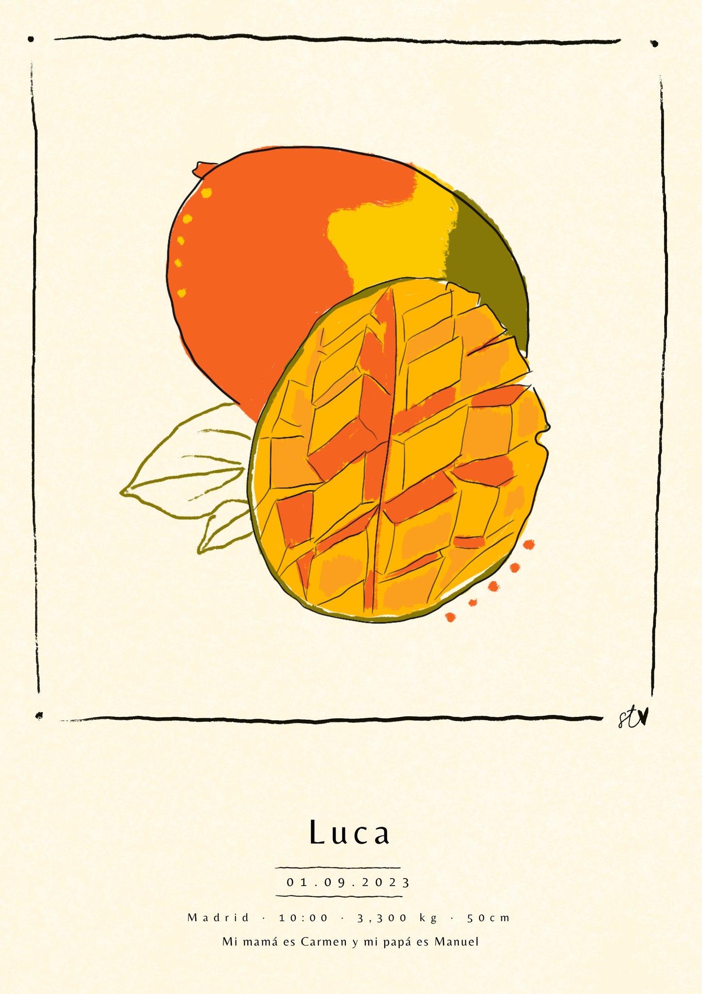 Ilustración Nacimiento - FRUTA
